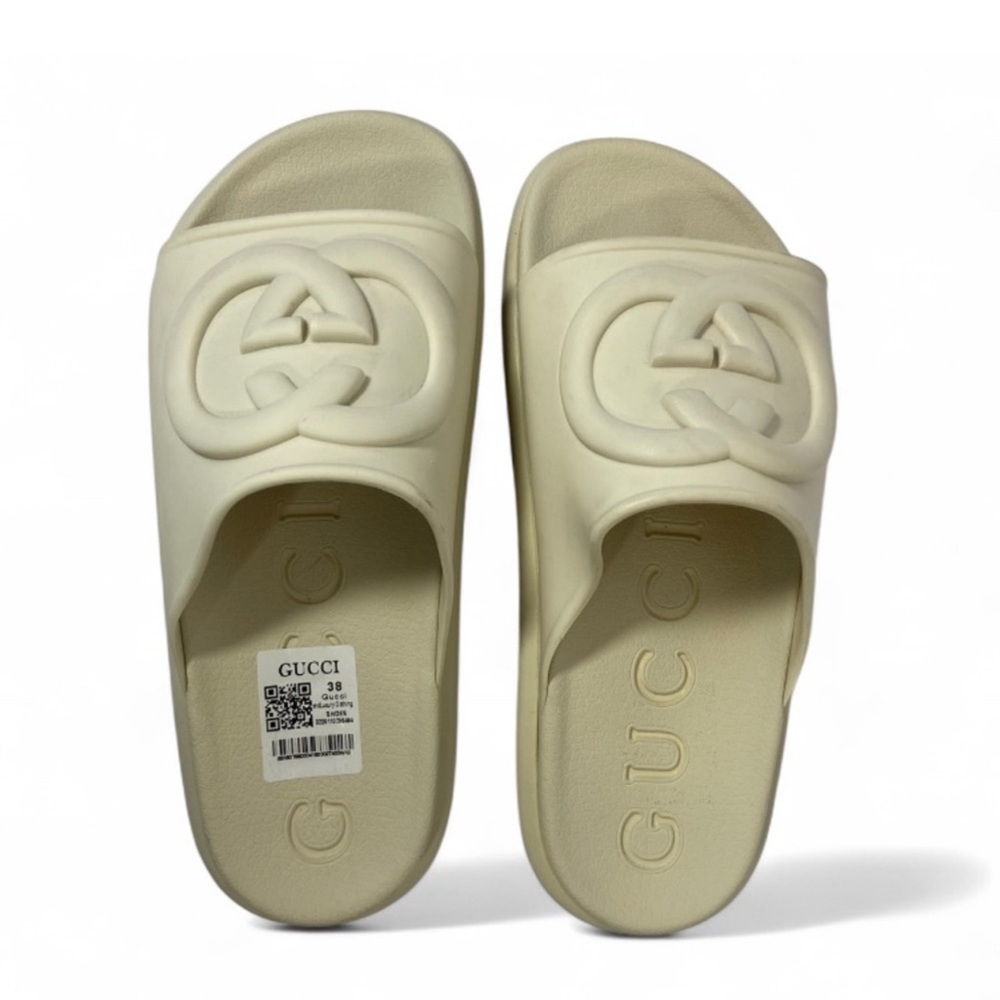 Gucci Ivory Slide Sandals